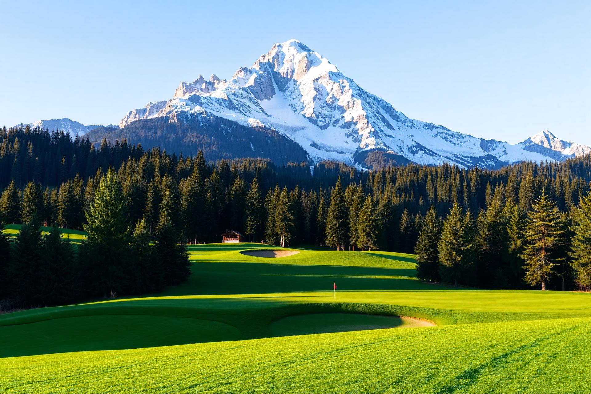 Golf de Chamonix face au massif du Mont-Blanc